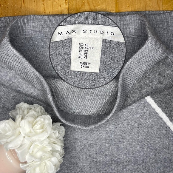 Max Studio | grey knitted pencil skirt | size xs - Picture 8 of 8